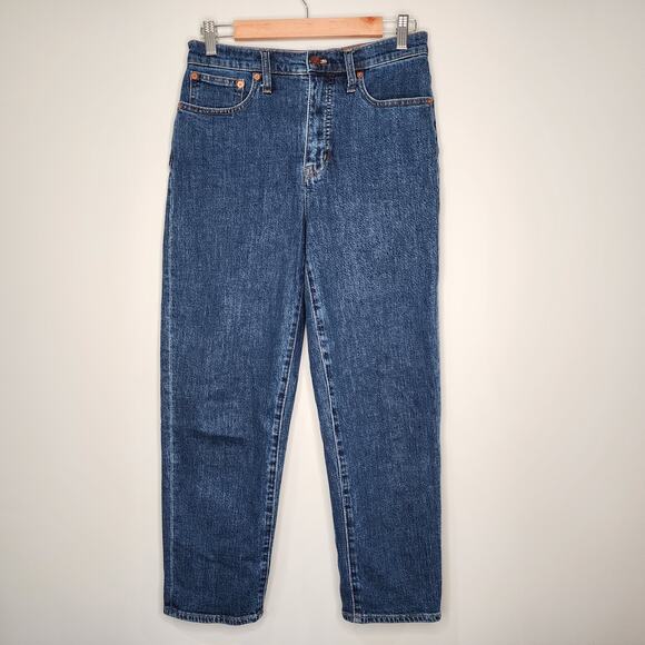 Madewell Tapered Leg Jeans in Bellclaire Wash 26 - Picture 2 of 7